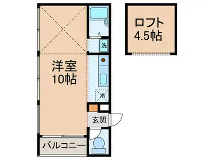 T・M・A(ワンルーム/1階)の間取り写真