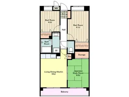 ヴェルドミールヤジマ(3LDK/1階)の間取り写真