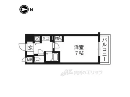 サムティ京都祇園(1K/6階)の間取り写真