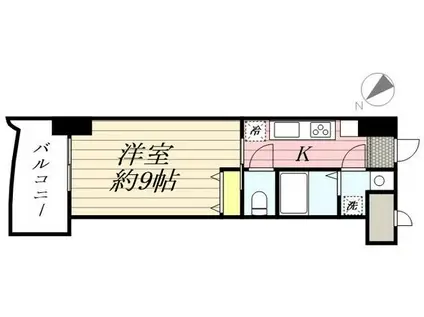 ロイヤル博多駅前(1K/13階)の間取り写真
