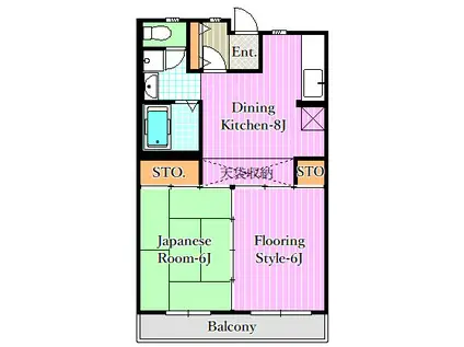 エトワール北葛西Ⅱ(2DK/5階)の間取り写真