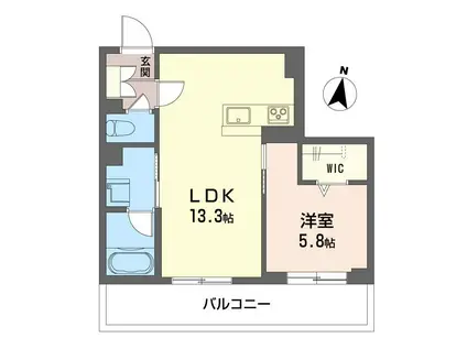 通町グランデ(1LDK/3階)の間取り写真