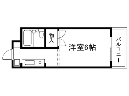 パラドール円町(1K/1階)の間取り写真