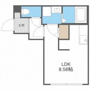 CLIMB 36 クライム(1K/4階)の間取り写真