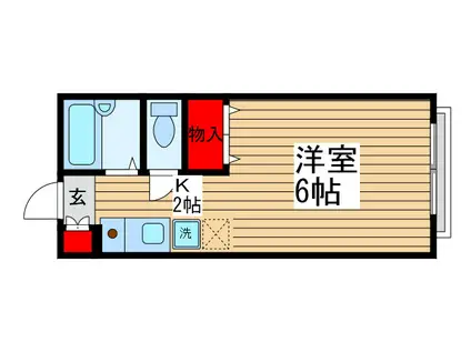 レモンハイツ(1K/1階)の間取り写真