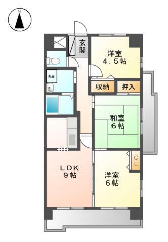 CHANGUIII泉(3LDK/13階)の間取り写真