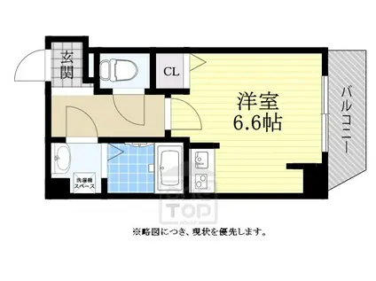 サンロール難波南(ワンルーム/4階)の間取り写真