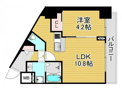 アドバンス西梅田フォルン(1LDK/8階)の間取り写真