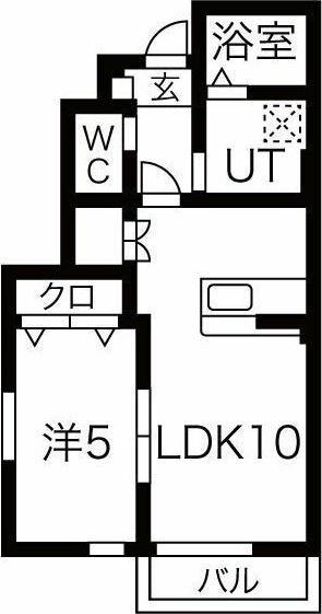 GRAND PARACE十二丁目II(1LDK/1階)の間取り写真