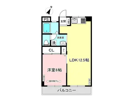 アーベインプラザ(1LDK/1階)の間取り写真