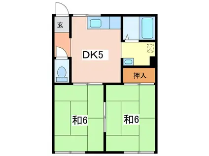 フォーブル豊科A(2DK/1階)の間取り写真