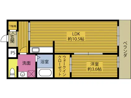 SUNGRACE COVO(1LDK/2階)の間取り写真
