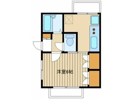 ハイム桜花(1K/1階)の間取り写真