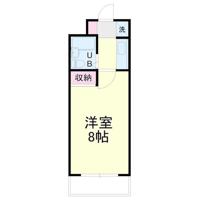 中沢CHG(1K/4階)の間取り写真