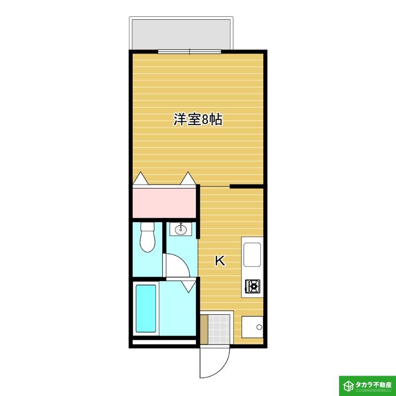 レジデンスおしの(1K/2階)の間取り写真