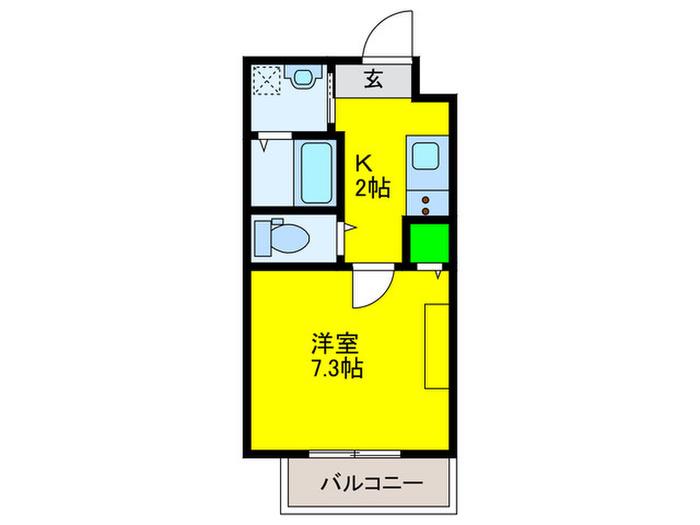 ALMO CASA三国ケ丘(1K/4階)の間取り写真