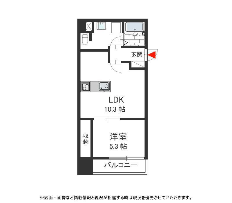 ディアさくら夙川(1LDK/2階)の間取り写真