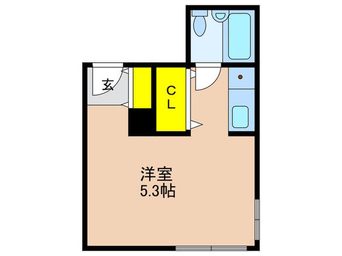 エレガンス板宿(ワンルーム/3階)の間取り写真