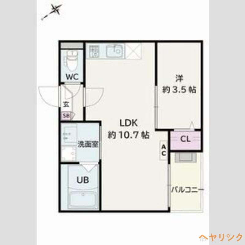 JACK KOSHINV(1LDK/3階)の間取り写真