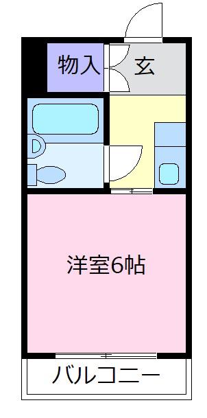 SENSE松原 田口ハイツ(1K/5階)の間取り写真