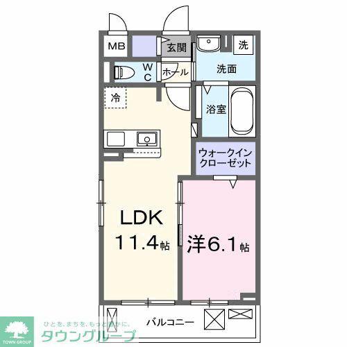 メゾン・ド・フロレゾン(1LDK/3階)の間取り写真
