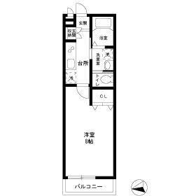 BONHEUR B.K.H(1K/3階)の間取り写真