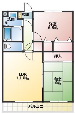 CO・COON(2LDK/2階)の間取り写真