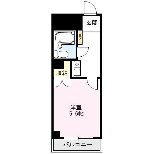 ライオンズマンション西八王子第3(1K/10階)の間取り写真