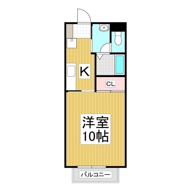 AMBITIOUSII(1K/2階)の間取り写真