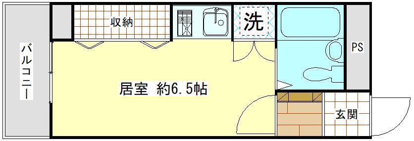 ブランニュー金沢文庫(ワンルーム/2階)の間取り写真