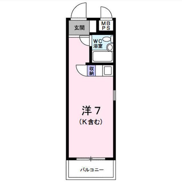 ノイエス南行徳(ワンルーム/1階)の間取り写真