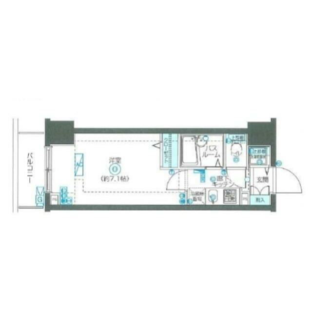 フェニックス品川小山(1K/5階)の間取り写真