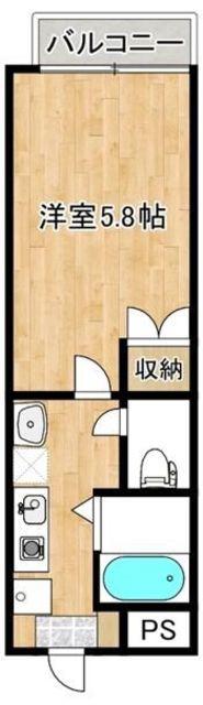 ルシェル 川口並木(1K/1階)の間取り写真