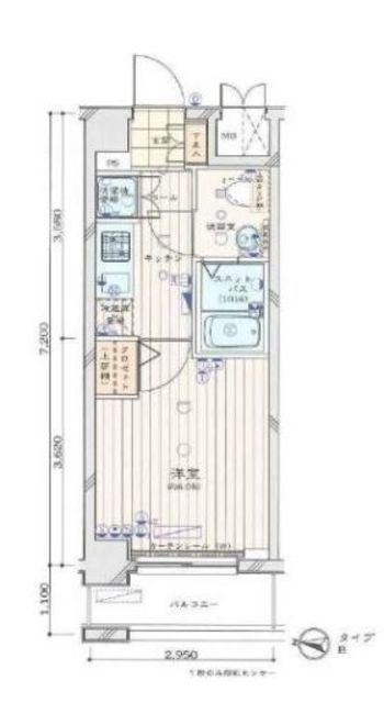 セルカディア石神井台(1K/2階)の間取り写真