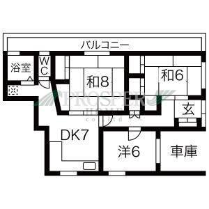 オズハイツ中川(ワンルーム/1階)の間取り写真