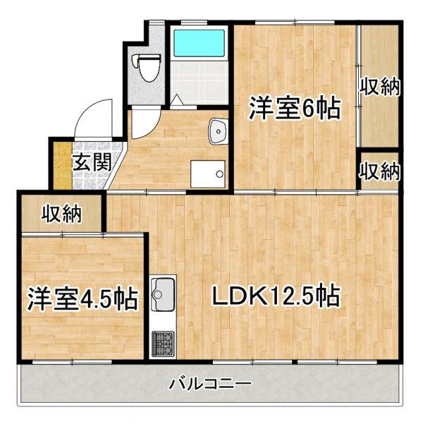 スカイクレスト青葉台I(1LDK/5階)の間取り写真