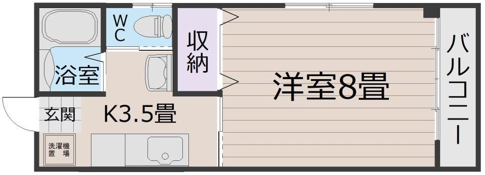 コーポ宇宿1丁目(1K/1階)の間取り写真