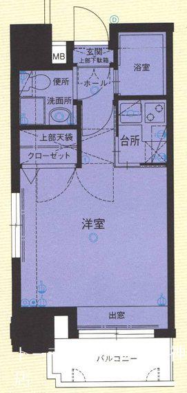 エステート・モア・平尾パージュ(1K/8階)の間取り写真