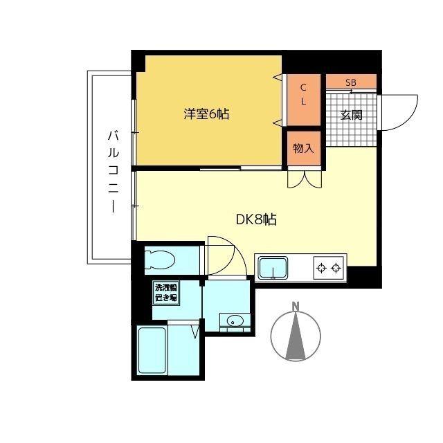 高円寺サマリヤマンション(1DK/3階)の間取り写真