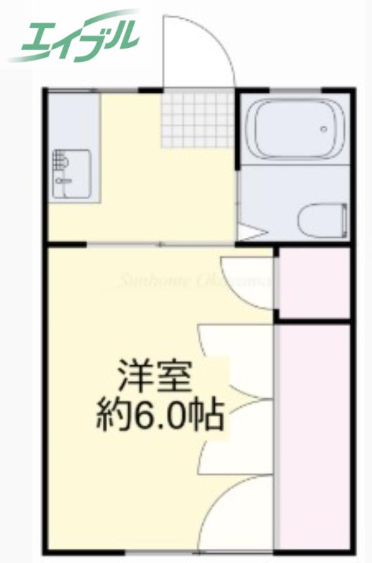 アーバンハイツ(1K/2階)の間取り写真
