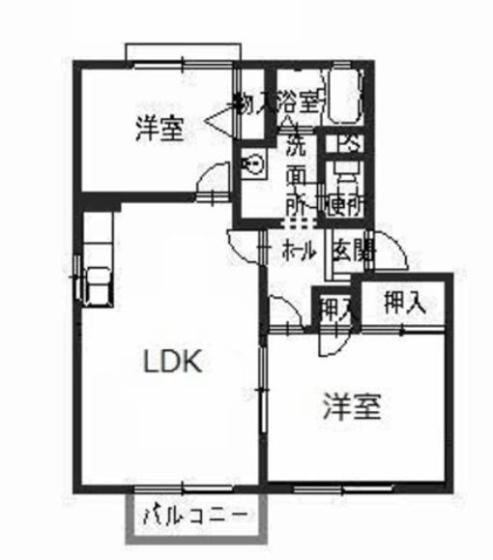 フォーレス桜ヶ丘(2LDK/1階)の間取り写真