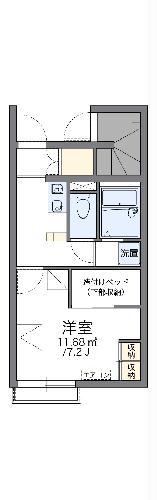レオパレス龍ノ口(1K/1階)の間取り写真