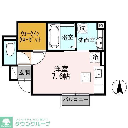 セイ・フィオーレA(ワンルーム/1階)の間取り写真