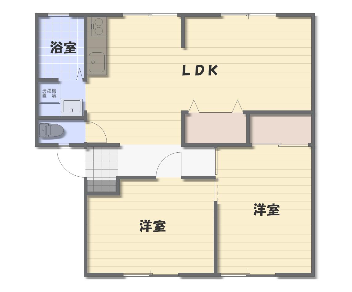 コーポメイ&マイT(2LDK/1階)の間取り写真