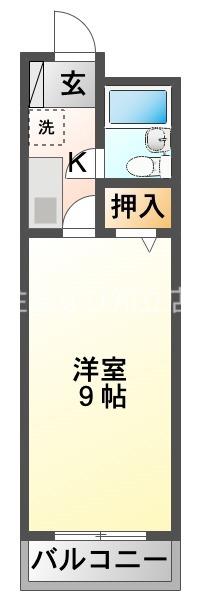 サンコートYOSHIKAWA(1K/2階)の間取り写真