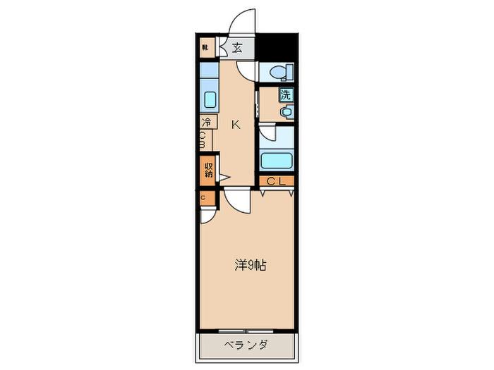 シュライン恵比寿レジデンス(1K/2階)の間取り写真