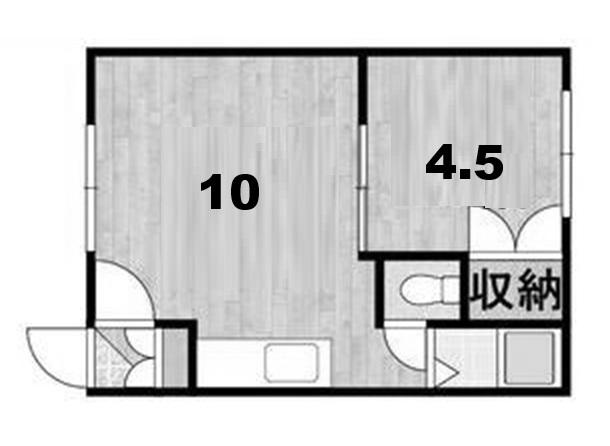 ハイツトロント(1LDK/3階)の間取り写真