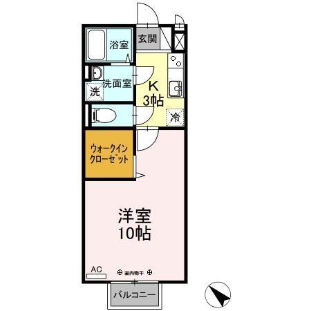 LUMIELEI(1K/2階)の間取り写真