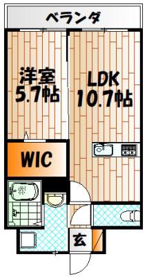 メディクレスト(1LDK/3階)の間取り写真
