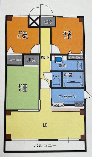 グランドパレスNS-2(3LDK/6階)の間取り写真